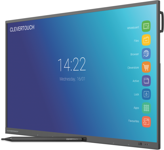 Visuel de l'écran clevertouch impact plus à des fins démonstrative du produit