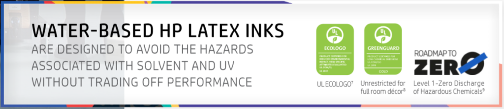 HP water-based latex inks