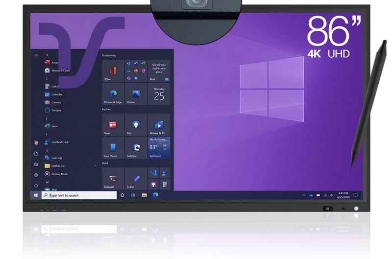 ecran-interactif-speechitouch-visio-86 écran speechi pour salle de visioconférence