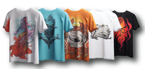 azon pronto tee shirt t-shirt avec impression de motif par procédé DTF