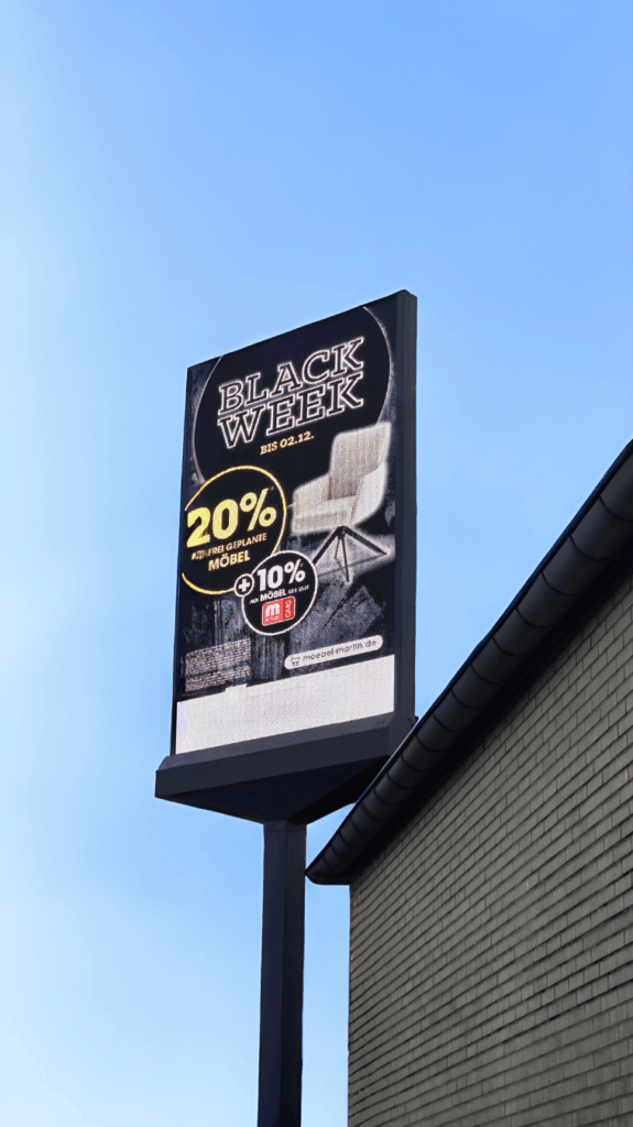 Écran LED outdoor de la marque Artixium installé à Esch par CK