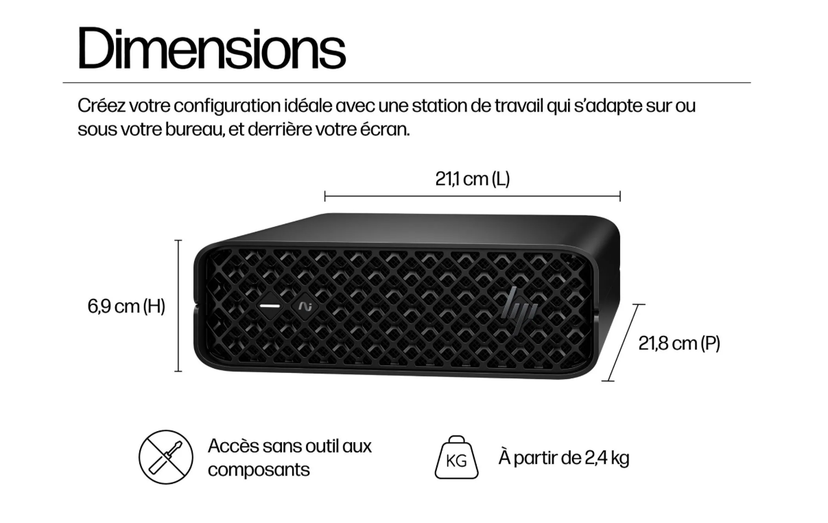HP Z2 Mini dimensions
